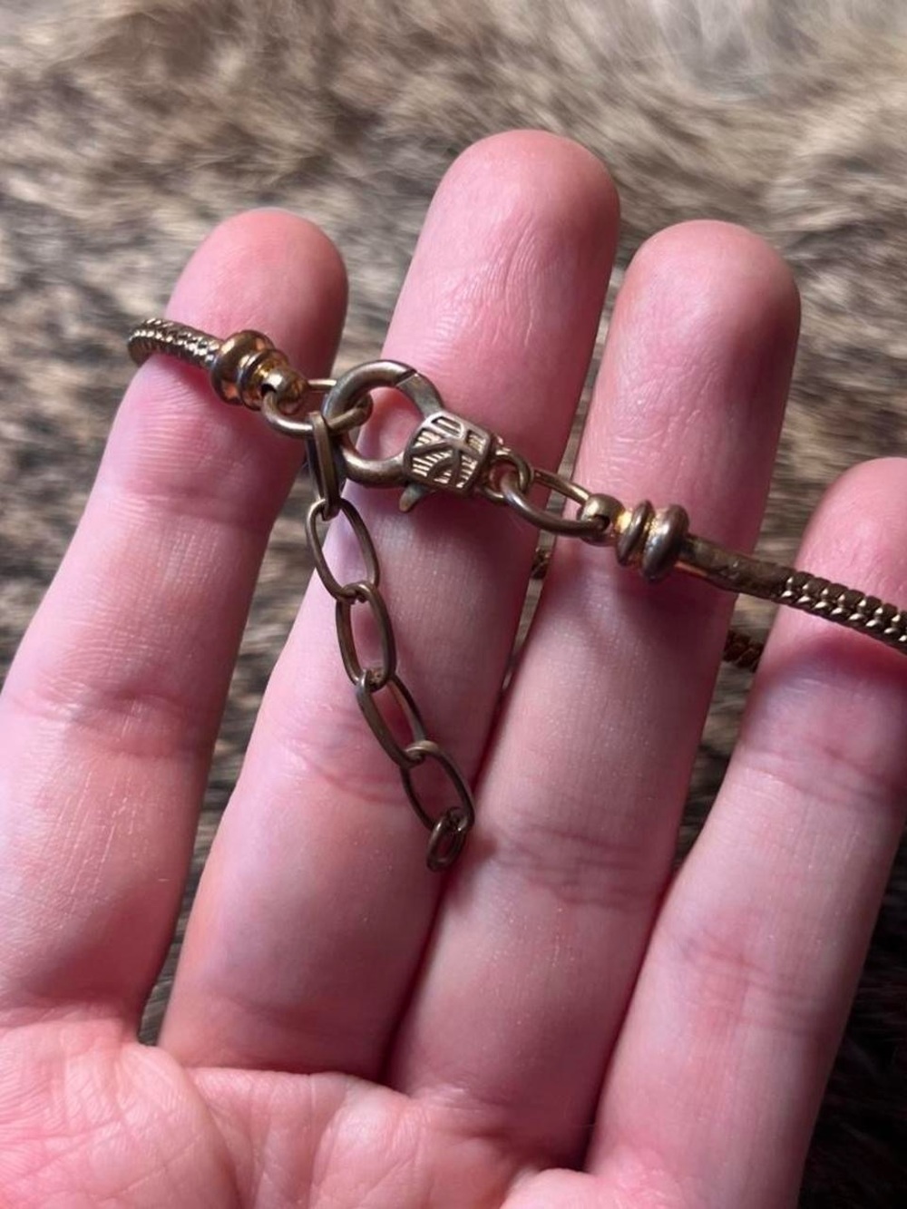 Copper woven/wheat chain bracelet
